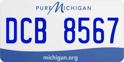 MI license plate DCB8567
