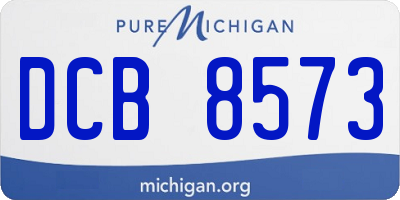 MI license plate DCB8573