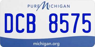 MI license plate DCB8575