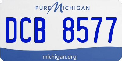MI license plate DCB8577