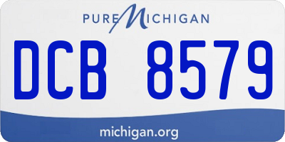 MI license plate DCB8579