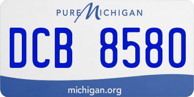 MI license plate DCB8580