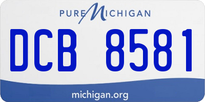 MI license plate DCB8581