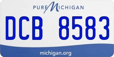 MI license plate DCB8583