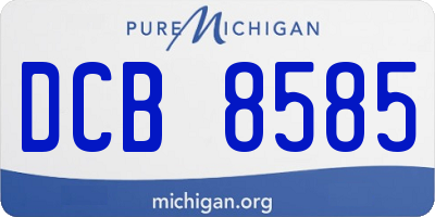 MI license plate DCB8585