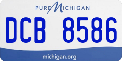 MI license plate DCB8586