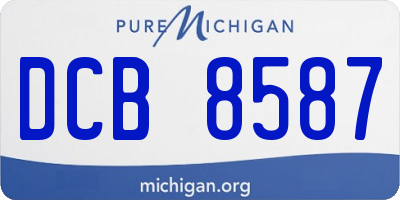 MI license plate DCB8587
