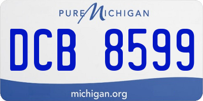 MI license plate DCB8599