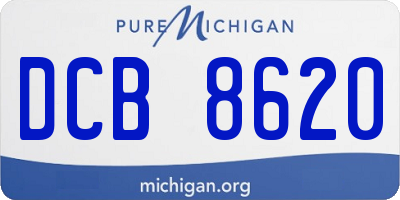 MI license plate DCB8620