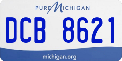 MI license plate DCB8621
