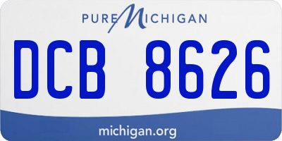 MI license plate DCB8626