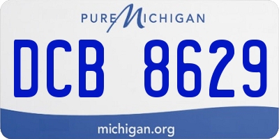 MI license plate DCB8629
