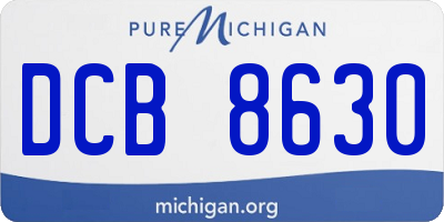 MI license plate DCB8630