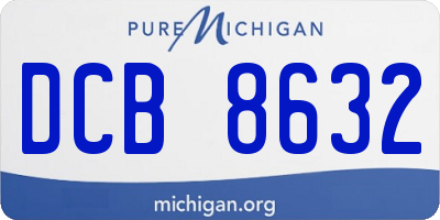 MI license plate DCB8632