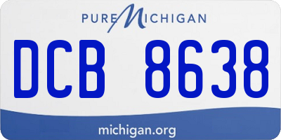 MI license plate DCB8638