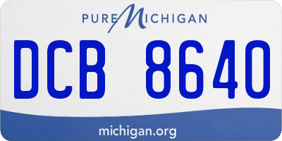 MI license plate DCB8640