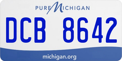 MI license plate DCB8642