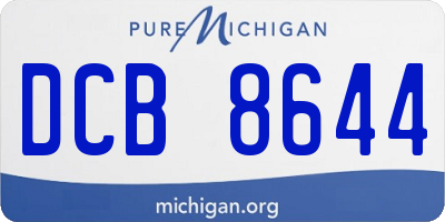 MI license plate DCB8644