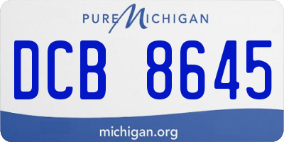 MI license plate DCB8645