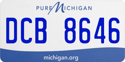 MI license plate DCB8646