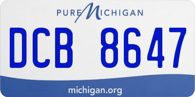 MI license plate DCB8647