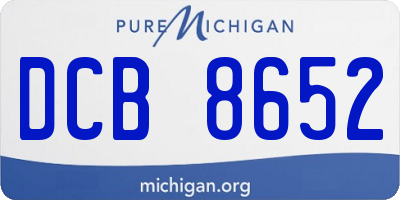 MI license plate DCB8652