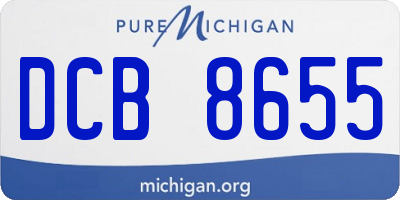 MI license plate DCB8655