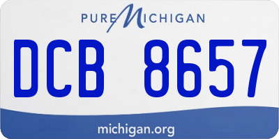MI license plate DCB8657
