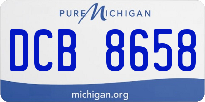MI license plate DCB8658