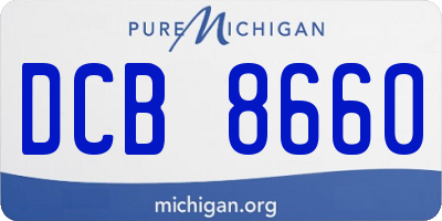 MI license plate DCB8660