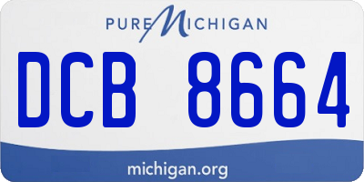 MI license plate DCB8664