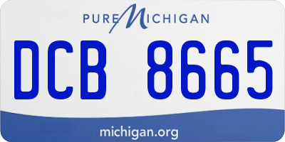 MI license plate DCB8665