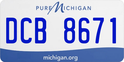 MI license plate DCB8671