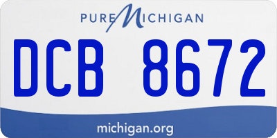 MI license plate DCB8672