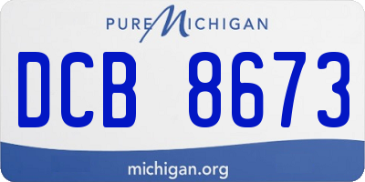 MI license plate DCB8673