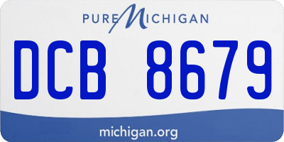 MI license plate DCB8679