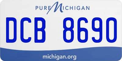 MI license plate DCB8690