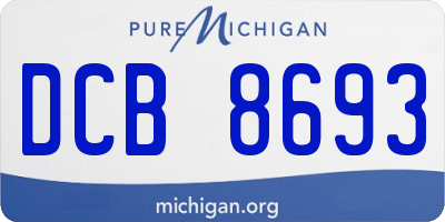 MI license plate DCB8693