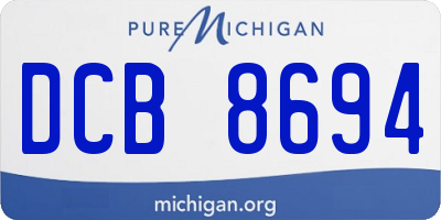 MI license plate DCB8694