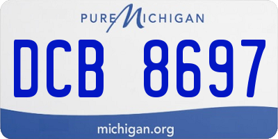 MI license plate DCB8697