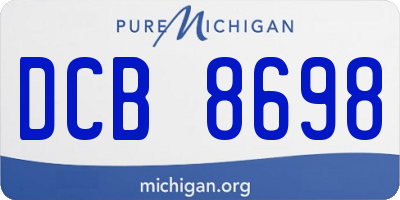 MI license plate DCB8698