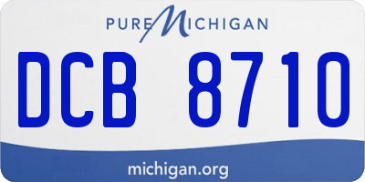 MI license plate DCB8710