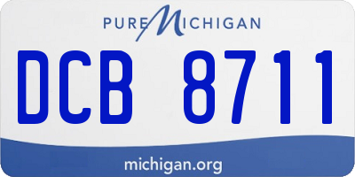 MI license plate DCB8711