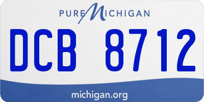 MI license plate DCB8712