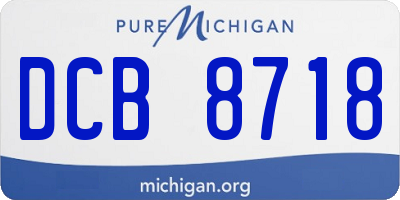 MI license plate DCB8718