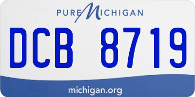 MI license plate DCB8719