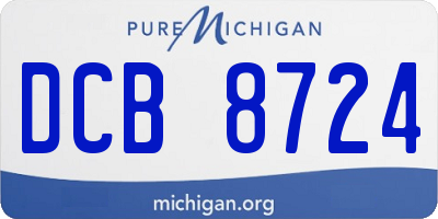 MI license plate DCB8724