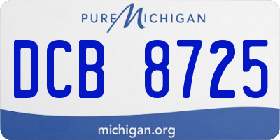 MI license plate DCB8725