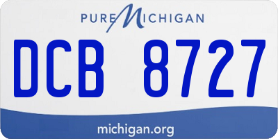 MI license plate DCB8727