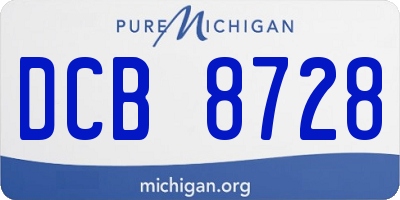 MI license plate DCB8728